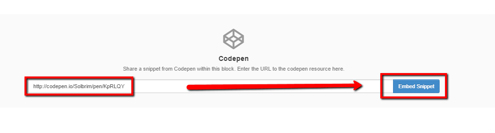 CodePen Block