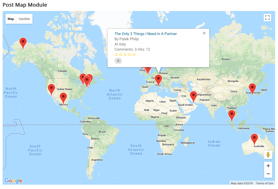 Post Map Module