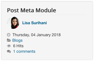 Post Meta Module