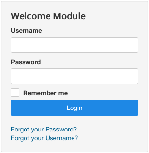 Welcome Module