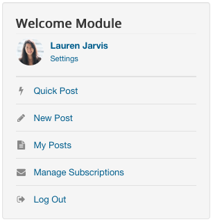 Welcome Module