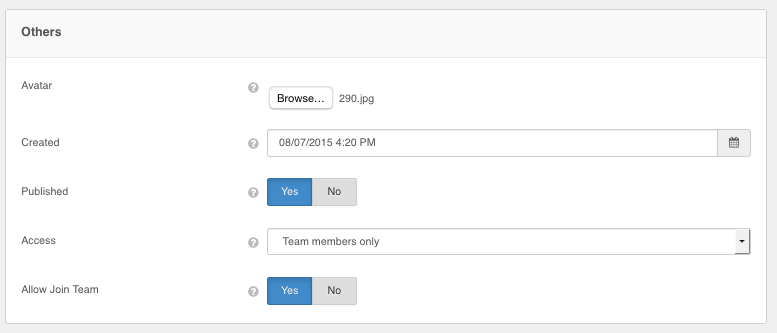 Creating New Team Blog