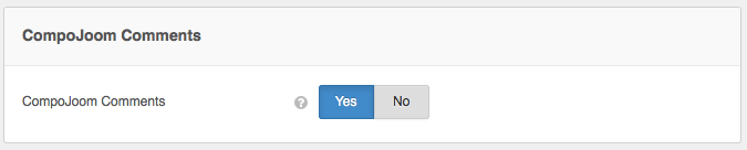 CompoJoom Comment Setting