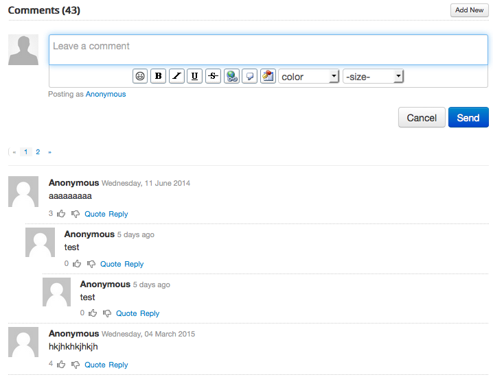 CompoJoom Comment Display