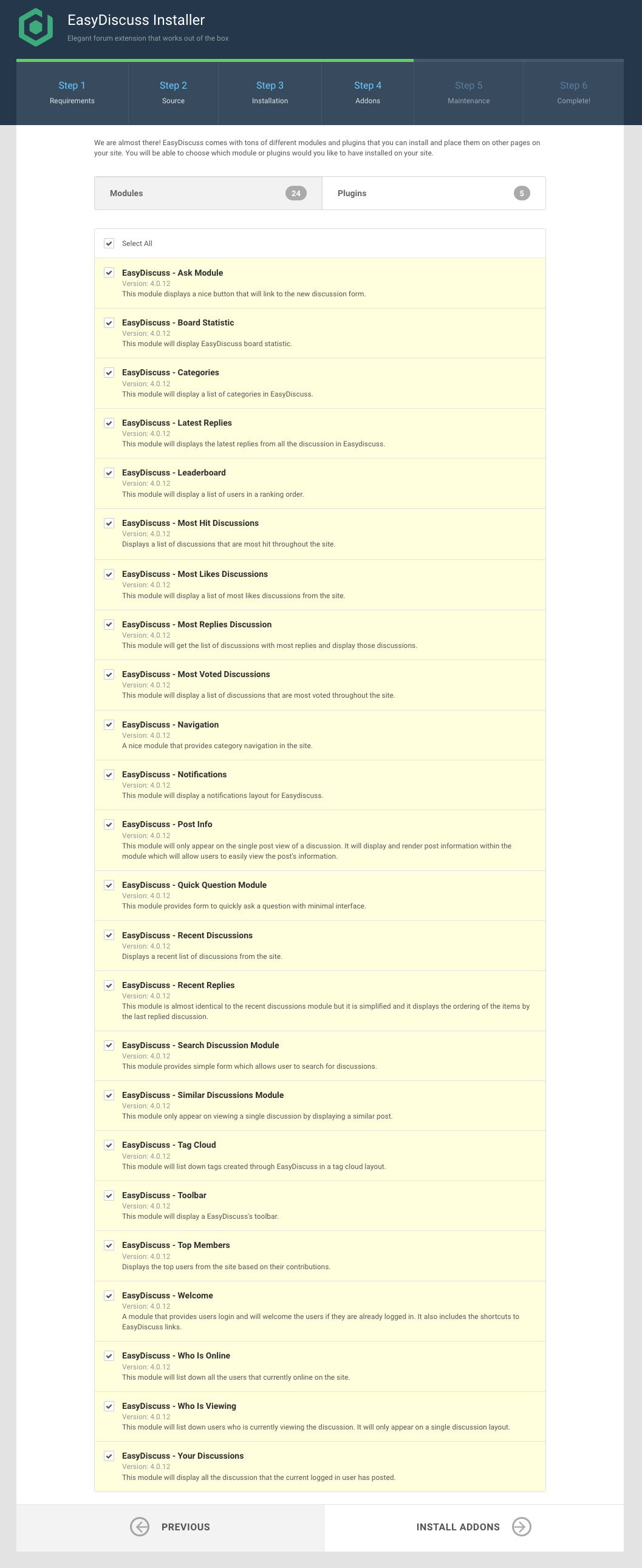 Installing EasyDiscuss