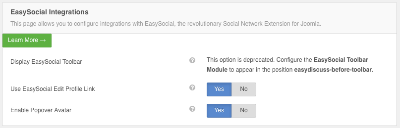 EasySocial Integration