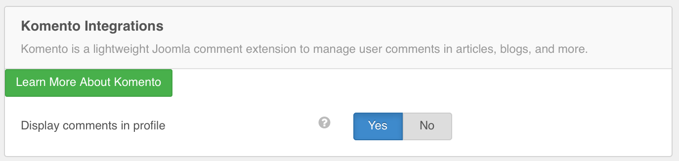 Komento Integration