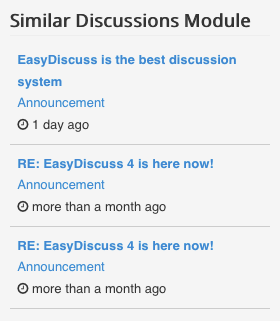 Similar Discussions Module