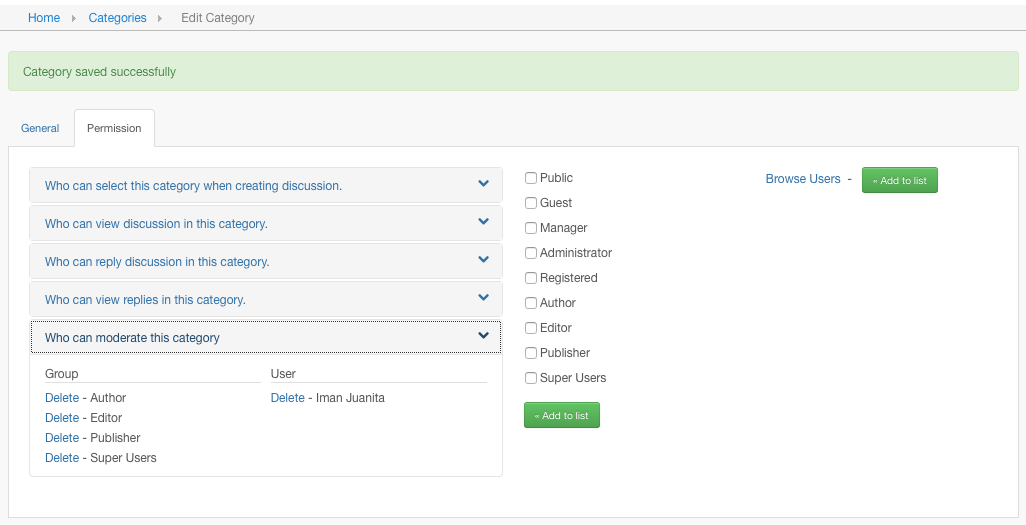 Assign Moderators