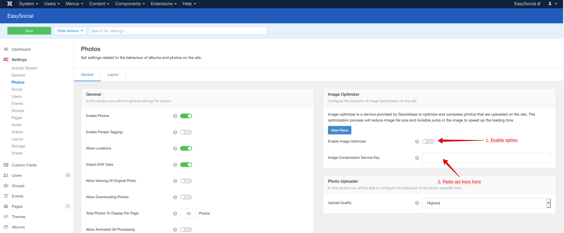 Optimizer Settings