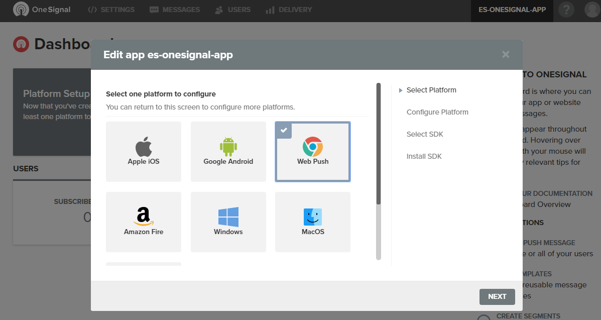 OneSignal Application