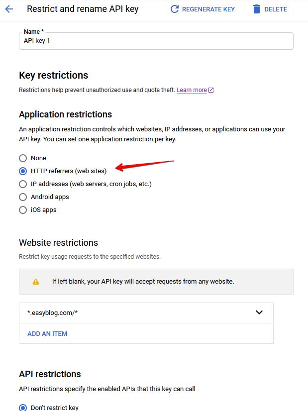 Google Map API Restriction