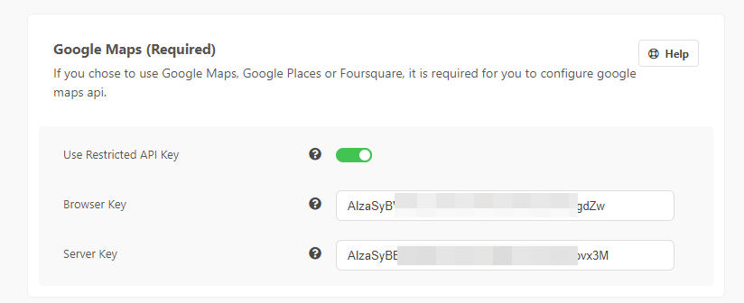Google Map API Restriction