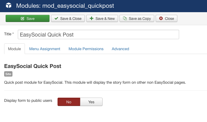 Quick Post Module