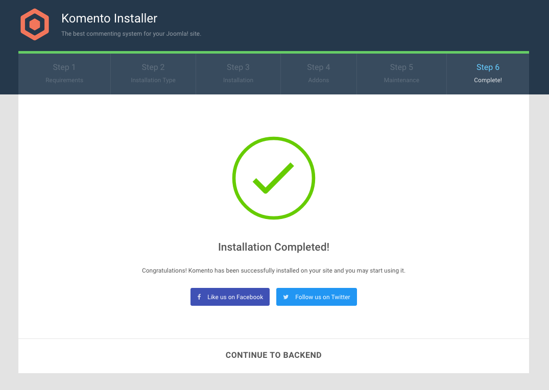 Installing Komento