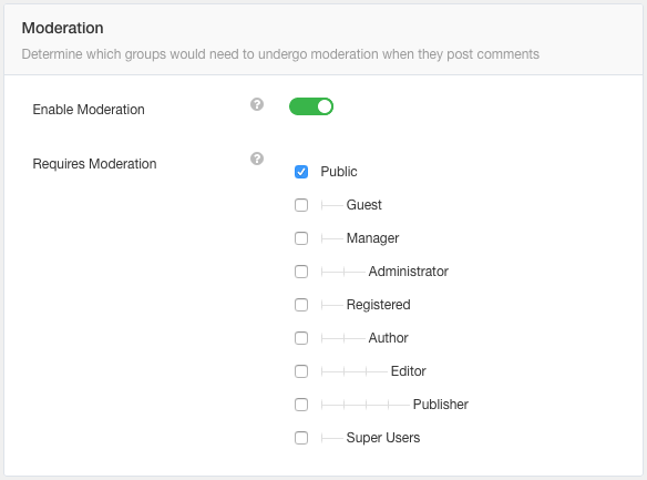 Moderation