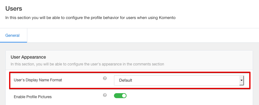 User Configuration