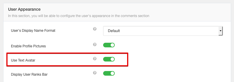 User Configuration