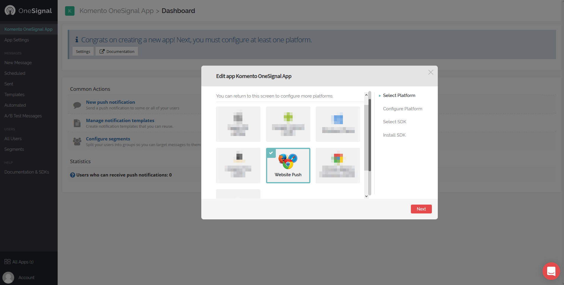 OneSignal Application