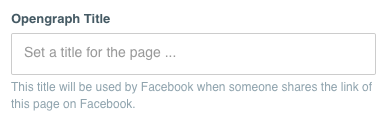 Facebook Configuration