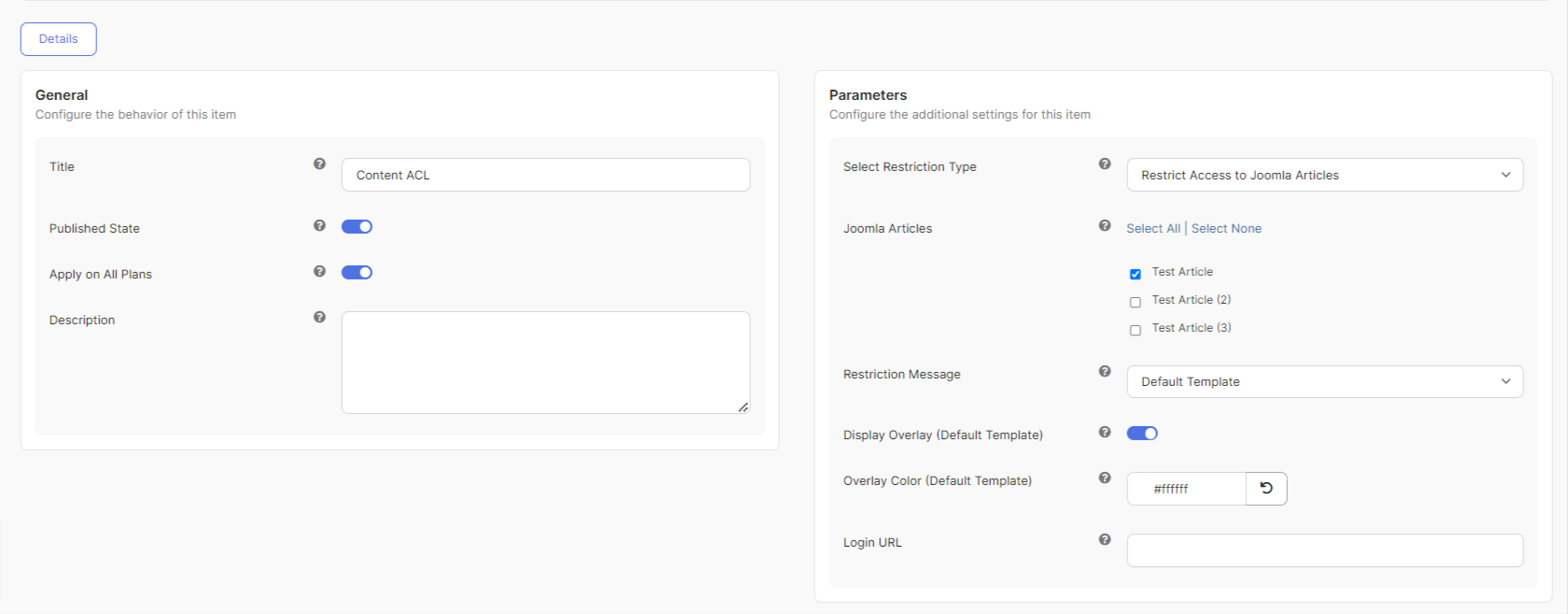 Respective Articles in Content ACL App