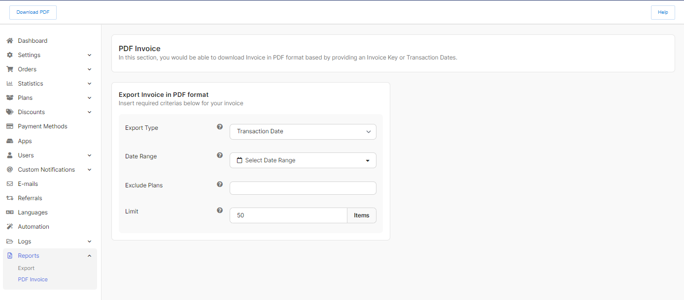 PDF Invoice