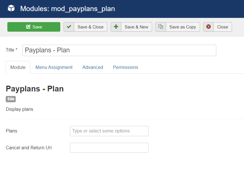 Plan Module