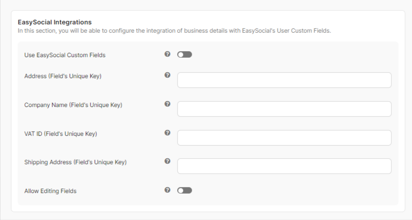 EasySocial Integrations